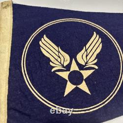 SUPER RARE Vintage 1930's US Air Forces Military Original Pennant Banner WWII