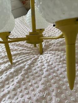 SUPER RARE Vintage 1950's 60's GOLF BALLS on Tees Chandelier Man Cave Light