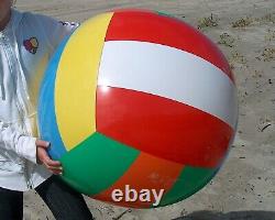 SUPER RARE! Vintage 1960`s Multi-Color 30 Inflatable VOLLEYBALL Beach Ball