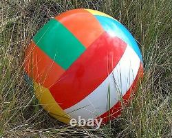 SUPER RARE! Vintage 1960`s Multi-Color 30 Inflatable VOLLEYBALL Beach Ball