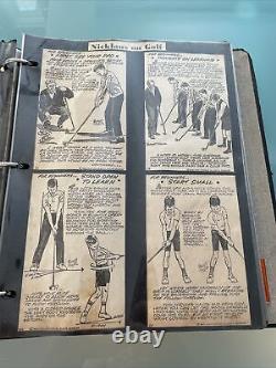 SUPER RARE Vintage 1960s Jack Nicklaus & Arnold Palmer Golf Newspaper Clippings