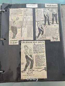 SUPER RARE Vintage 1960s Jack Nicklaus & Arnold Palmer Golf Newspaper Clippings