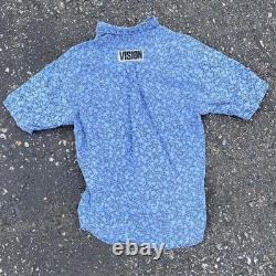 SUPER RARE Vintage 1980's Vision Street Wear AOP Skull Print Cotton Surf Ska