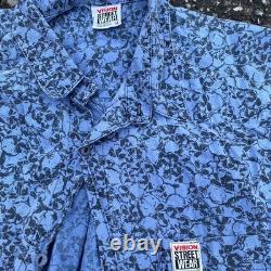 SUPER RARE Vintage 1980's Vision Street Wear AOP Skull Print Cotton Surf Ska