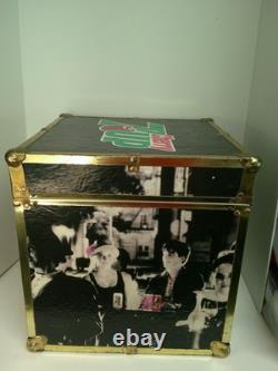 SUPER RARE Vintage 1980s Cherry 7up Storage Toy Chest Wood & Brass Trunk 16x16