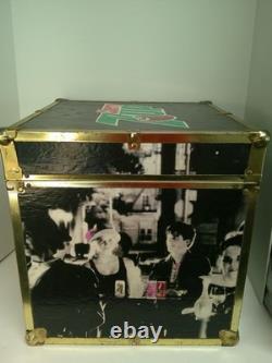 SUPER RARE Vintage 1980s Cherry 7up Storage Toy Chest Wood & Brass Trunk 16x16