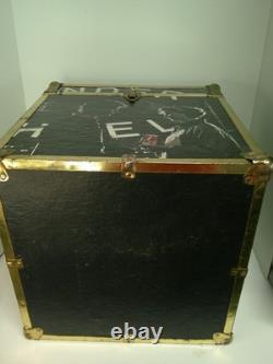 SUPER RARE Vintage 1980s Cherry 7up Storage Toy Chest Wood & Brass Trunk 16x16