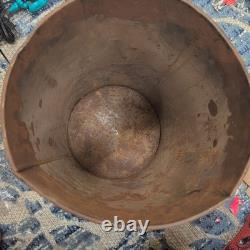 SUPER RARE Vintage 1982 Denver Broncos Metal Trash Can Basket Cartoon Mascot