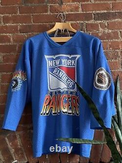 SUPER RARE Vintage 1998 CCM NHL New York Rangers Hockey Mesh Jersey Size XL koho