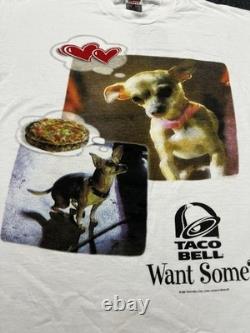 SUPER RARE Vintage 1998 Taco Bell Chihuahua Shirt Men's Size XL