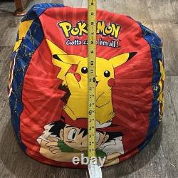 SUPER RARE! Vintage 2000 Pokemon x Pikachu Catch'em All Kids Bean Bag Chair