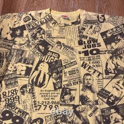 SUPER RARE Vintage 2001 Supreme Porn Ads All Over Print Shirt XL