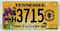 SUPER RARE Vintage 2019 N. O. S. Tennessee License Plate SAVE THE HONEY BEE SH3715
