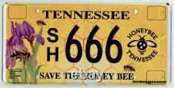 SUPER RARE Vintage 2019 N. O. S. Tennessee License Plate SAVE THE HONEY BEE SH666