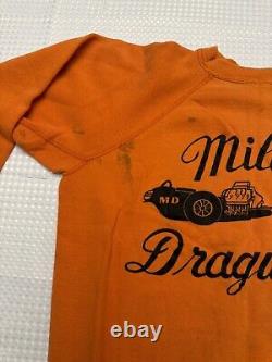 SUPER RARE Vintage, 50's/60's MILAN DRAGWAY CREWNECK Sweatshirt