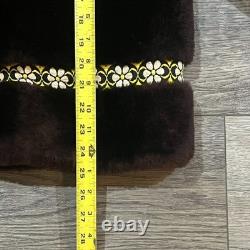 SUPER RARE! Vintage 50s/60s Alaskan Seal Fur Coat Hooded Shearling Brown Women M