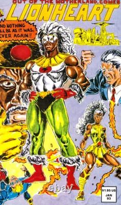 SUPER RARE! Vintage 70s Lionheart Comic Book T Shirt Large L African Superhero