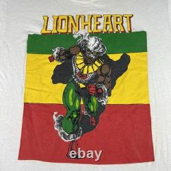 SUPER RARE! Vintage 70s Lionheart Comic Book T Shirt Large L African Superhero