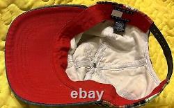 SUPER RARE Vintage 90s Tommy Hilfiger Madras Plaid Hat Baseball Cap Hat