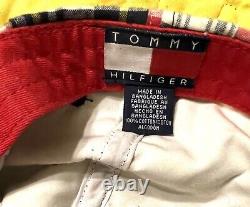 SUPER RARE Vintage 90s Tommy Hilfiger Madras Plaid Hat Baseball Cap Hat