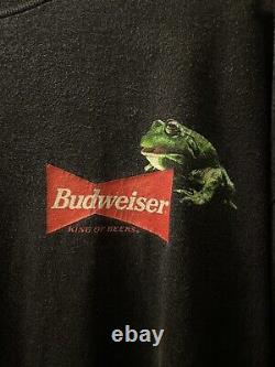 SUPER RARE Vintage Budweiser Fogs Single stitch T Shirt XLarge Black 1996