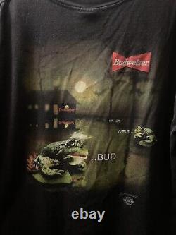 SUPER RARE Vintage Budweiser Fogs Single stitch T Shirt XLarge Black 1996