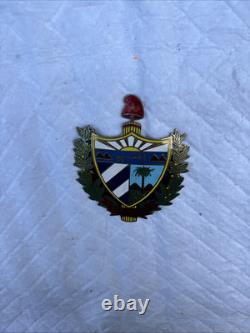 SUPER RARE! Vintage Car Badge Cuba Made In Spain Used (215)