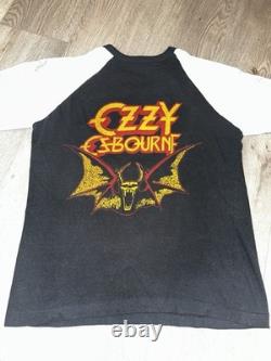 SUPER RARE Vintage EARLY 80s Ozzy Osbourne Raglan Tee