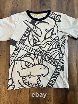 SUPER RARE Vintage Evangelion X Godzilla Ringer Shirt