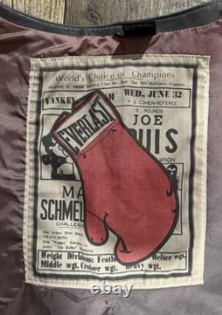 SUPER RARE Vintage Everlast Leather Shirt Joe Louis vs Schmeling Size L Supreme