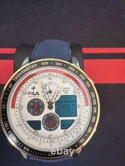 SUPER RARE Vintage FILA Globetrotter Chronograph World Time Ana-Digi Watch