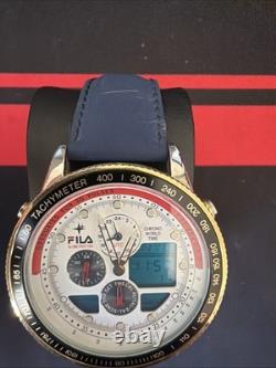 SUPER RARE Vintage FILA Globetrotter Chronograph World Time Ana-Digi Watch