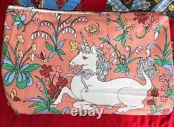 SUPER RARE Vintage Flat Sheet by Wamsutta Featuring Medieval Unicorns Twin