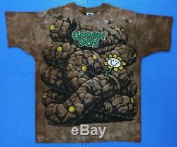 SUPER RARE Vintage Green Day Dookie SAMPLE shirt Liquid Blue 90s VTG XL all over