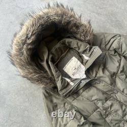 SUPER RARE Vintage HOLLISTER Green Fur Lined Hood jacket