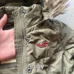 SUPER RARE Vintage HOLLISTER Green Fur Lined Hood jacket
