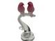SUPER RARE Vintage Hand Made Italy MURANO Glass Pink Doves In Love Sculpture