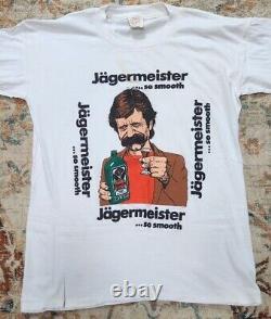 SUPER RARE Vintage Jagermeister So Smooth Promo T-shirt LARGE Single Stitch