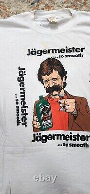 SUPER RARE Vintage Jagermeister So Smooth Promo T-shirt LARGE Single Stitch