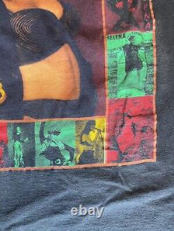 SUPER RARE Vintage Large Selena T-Shirt 2-sided Black W Images 1995/96 Rap Tee