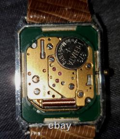SUPER RARE Vintage Lassale 9550-5408 Mens Watch Gold With Bronze Champagne Dial
