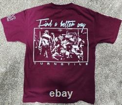 SUPER RARE Vintage Live Shot Charity Tees Turnstile Band Shirt Medium Med