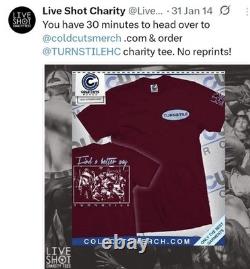 SUPER RARE Vintage Live Shot Charity Tees Turnstile Band Shirt Medium Med
