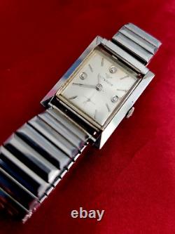 SUPER RARE Vintage Longines Wittnauer Men's Diamond Watch WITH BOX