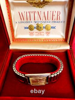 SUPER RARE Vintage Longines Wittnauer Men's Diamond Watch WITH BOX