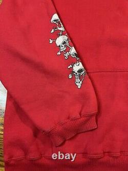 SUPER RARE Vintage Lost Enterprises Skateboard Hoodie, Red Skull Graphics 2X-3XL