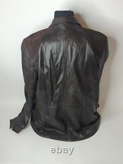 SUPER RARE Vintage Marlboro Country Store MCS Lamb Leather Brown Jacket size L