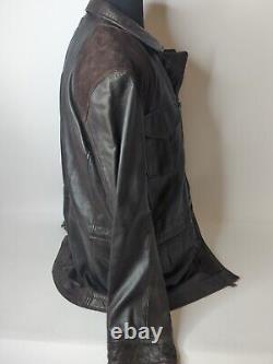 SUPER RARE Vintage Marlboro Country Store MCS Lamb Leather Brown Jacket size L