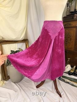 SUPER RARE Vintage Michka Marjak Fuchsia Midi Skirt Made in Italy 1975 1979