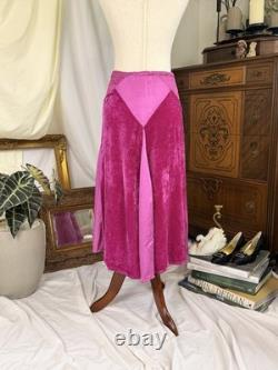 SUPER RARE Vintage Michka Marjak Fuchsia Midi Skirt Made in Italy 1975 1979